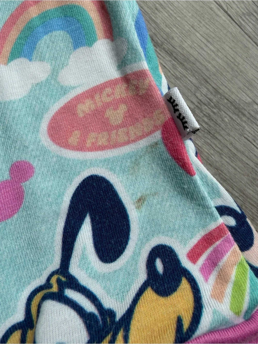 Disney Little Sleepies Short Sleeve Zip Romper Pajamas in Mickey Print 6-12M